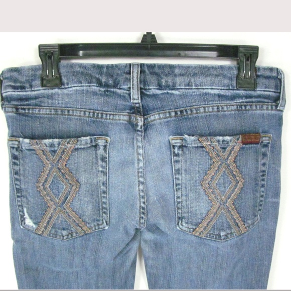 7 for all mankind Jeans Size 31 Distressed Denim - Picture 7 of 8